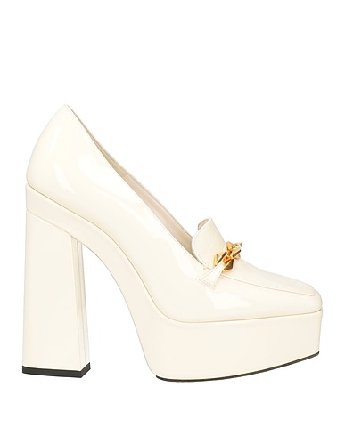 JIMMY CHOO Loafers Cream Leather