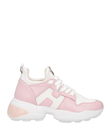 HOGAN Sneakers Light pink Textile fibers, Soft Leather