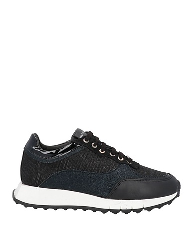 BALDININI Sneakers Black Leather, Textile fibers