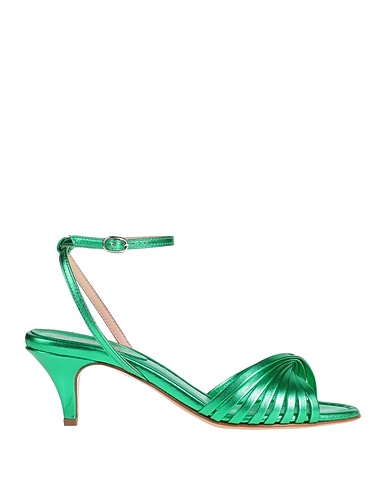 O'DAN LI Sandals Emerald green Soft Leather