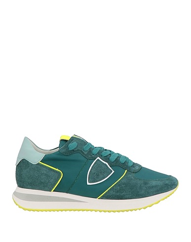 PHILIPPE MODEL Sneakers Emerald green Leather, Textile fibers