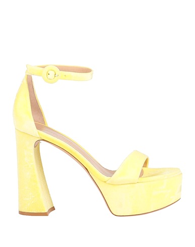 GIANVITO ROSSI Sandali Giallo Fibre tessili