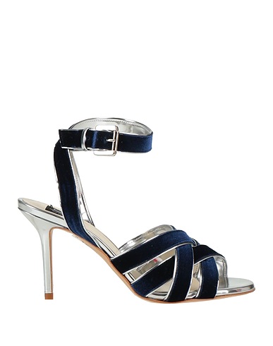 ISLO ISABELLA LORUSSO Sandali Blu navy Fibre tessili, Pelle