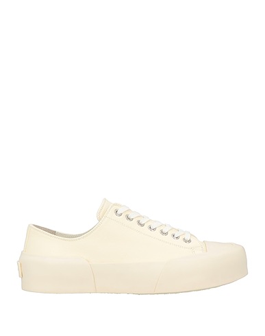 JIL SANDER Sneakers Cream Soft Leather, Rubber