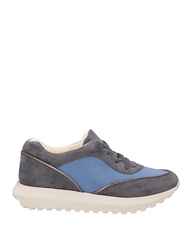 DANIELE ANCARANI Sneakers Navy blue Leather, Textile fibres