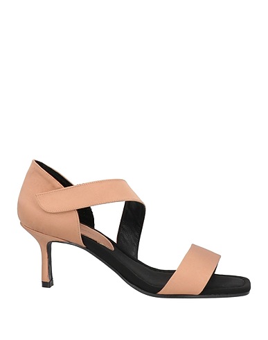 DANIELE ANCARANI Sandals Light brown Textile fibres
