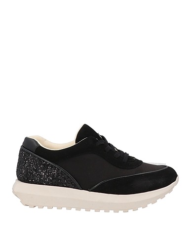 DANIELE ANCARANI Sneakers Black Leather, Textile fibers