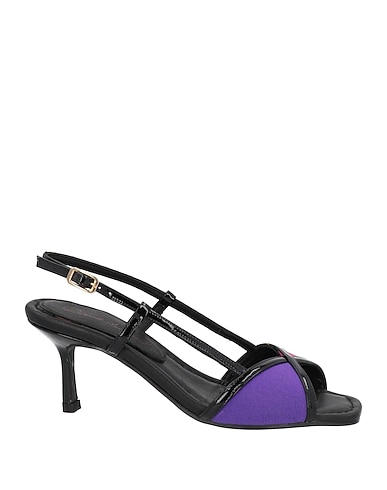 DANIELE ANCARANI Sandals VIOLA Soft Leather, Textile fibers