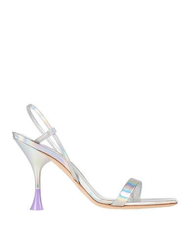 3JUIN Sandals Silver Soft Leather