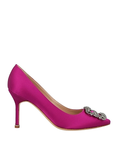 MANOLO BLAHNIK Court Magenta Textile fibres