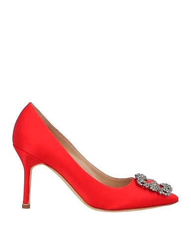 MANOLO BLAHNIK Court Red Textile fibres