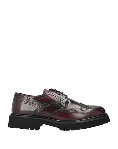 BALDININI Laced shoes Burgundy Leather
