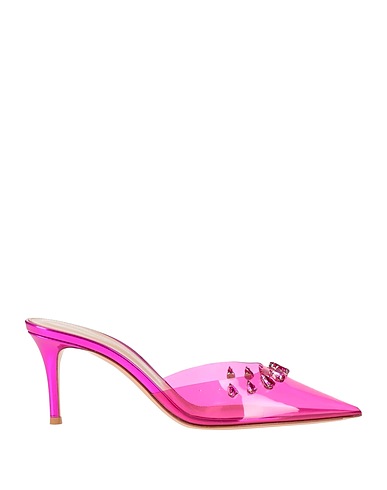 GIANVITO ROSSI Mule e zoccoli Fucsia Gomma