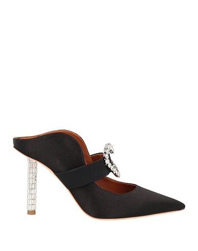 MALONE SOULIERS ミュール＆サボサンダル ブラック 紡績繊維