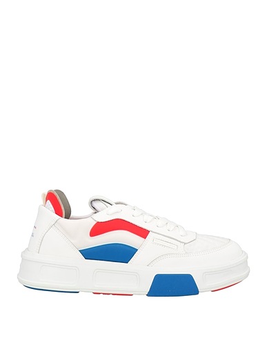 FESSURA Sneakers White Leather, Textile fibres