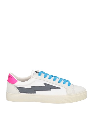 SANYAKO Sneakers White Soft Leather, Textile fibres