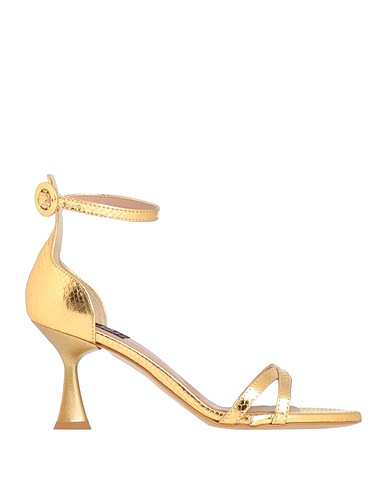 ISLO ISABELLA LORUSSO Sandals Gold Textile fibres