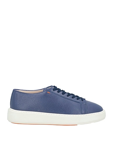 SANTONI Sneakers Blu Pelle