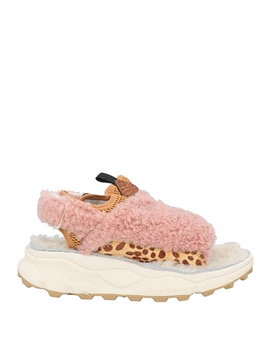 FLOWER MOUNTAIN® Sandals Pink Textile fibres, Soft Leather