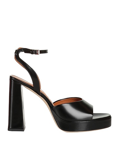 STAUD Sandals Black 100% Lambskin