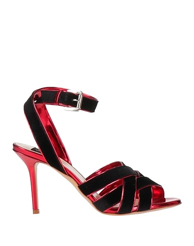 ISLO ISABELLA LORUSSO Sandali Nero Fibre tessili, Pelle
