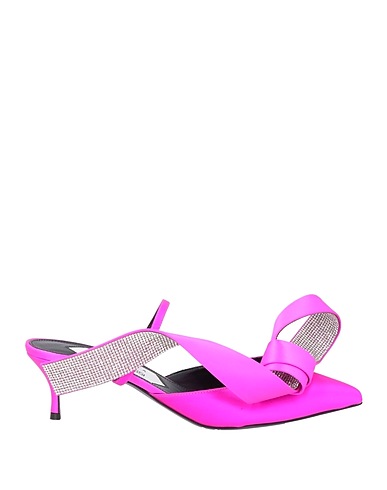 AREA x SERGIO ROSSI Mule e zoccoli Fucsia Fibre tessili
