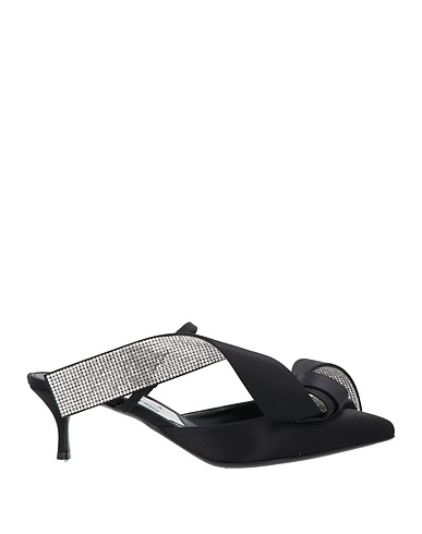 AREA x SERGIO ROSSI Mules and clogs Black Textile fibers