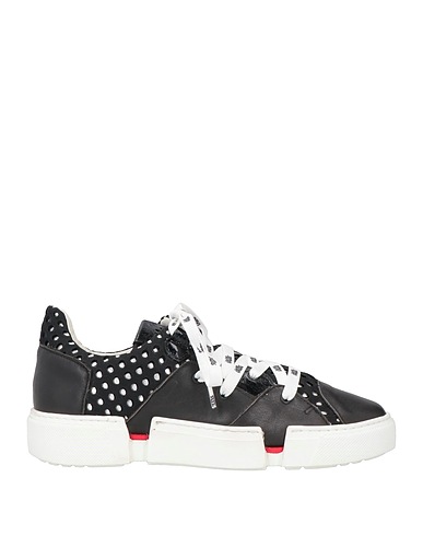 IXOS Sneakers Black Soft Leather, Textile fibres
