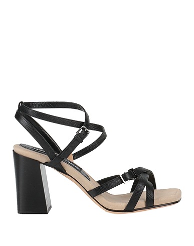 SERGIO ROSSI Sandals Black Leather