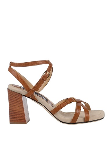 SERGIO ROSSI Sandals Tan Leather