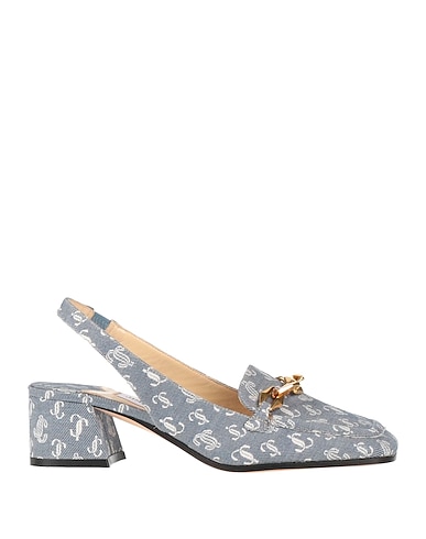 JIMMY CHOO Escarpins Bleu Fibres textiles