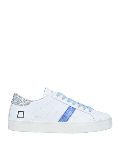 D.A.T.E. Sneakers Weiß Kalbsleder, Gewebefasern