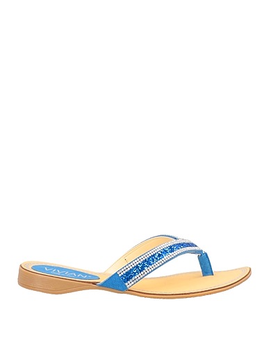 VIVIAN Infradito Blu Pelle