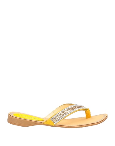 VIVIAN Flip flops Yellow Leather