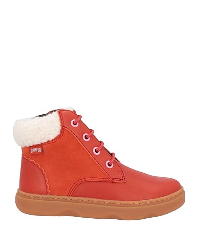 CAMPER Stiefelette Tomatenrot Leder, Gewebefasern