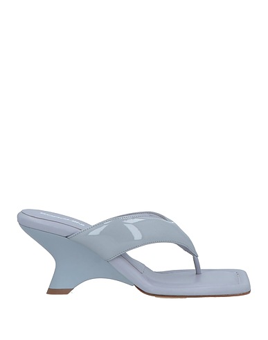 GIA BORGHINI Flip flops Grey Leather