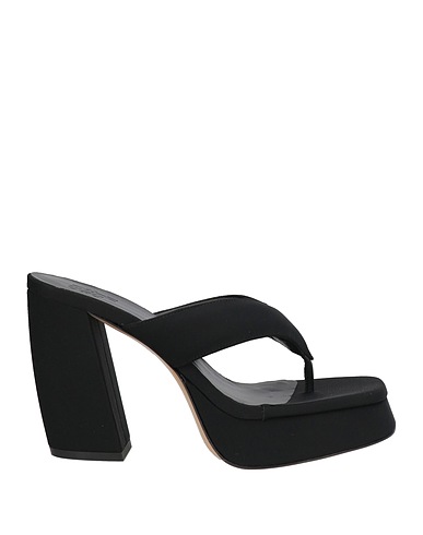 GIA BORGHINI Flip flops Black Textile fibres