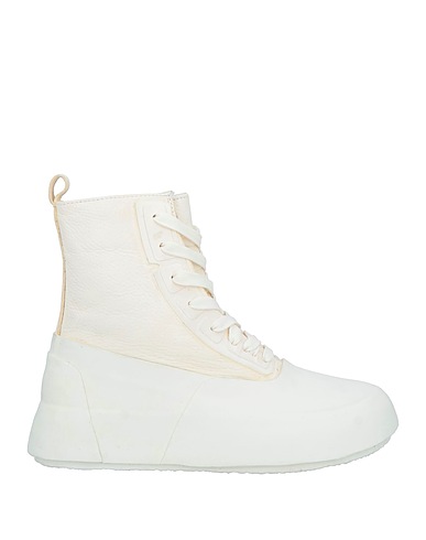 AMBUSH Ankle boot Ivory Leather, Rubber