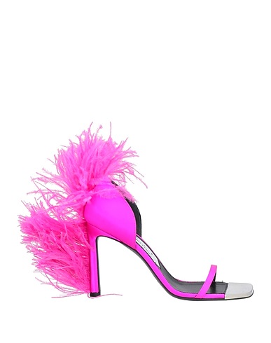 AREA x SERGIO ROSSI Sandals Fuchsia Textile fibres