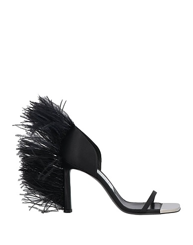 AREA x SERGIO ROSSI Sandals Black Textile fibres