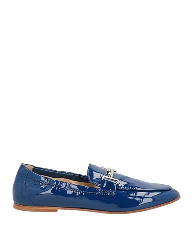 TOD'S Loafers Blue Soft Leather