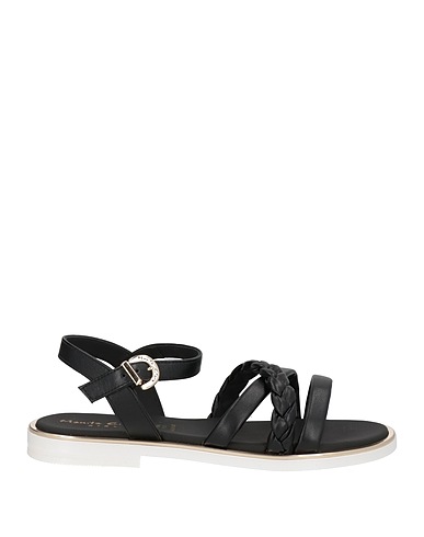 MANILA GRACE Sandals Black Textile fibres