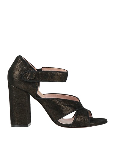 NENETTE Sandals Dark green Soft Leather