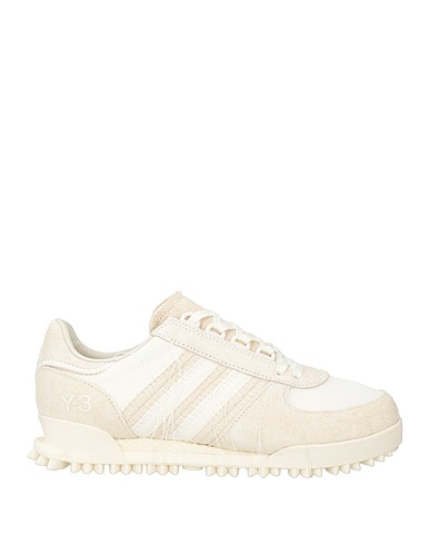 Y-3 Sneakers Cream Leather, Synthetic fibers