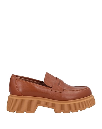 REBEL QUEEN by LIU •JO Loafers Tan Soft Leather