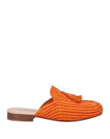 CONTRE-ALLÉE Mules and clogs Orange Straw