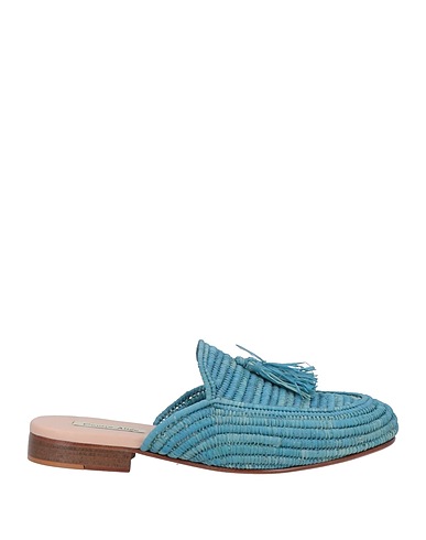 CONTRE-ALLÉE Mules und Clogs Tūrkis Stroh