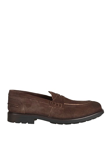 CAFèNOIR Loafers Dark brown Leather