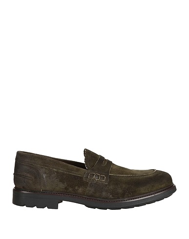 CAFèNOIR Loafers Dark green Leather