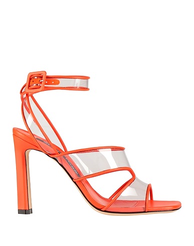 SERGIO ROSSI Sandals Orange Soft Leather